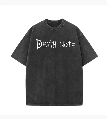 تيشرت "ديث نوت - صراع كيرا ضد L" مزدوج | ملابس أنمي ستريت وير فينتج Death Note - أمامي