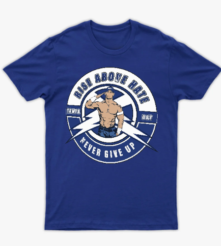 تيشيرت جرافيك جون سينا الأسود - Rise Above Hate T-Shirt - أمامي