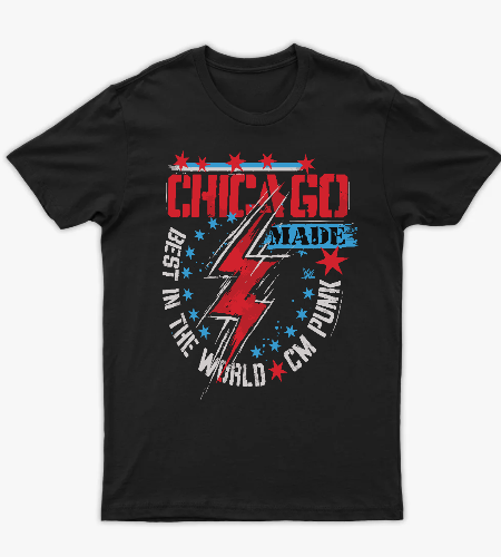 Men's Black CM Punk - أمامي