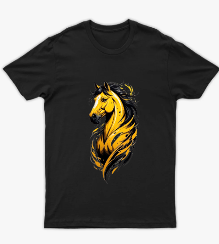 تيشيرت حصان عصري – ستايل شبابي مميز - أمامي