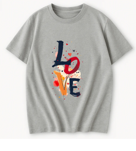 تيشيرت Love بناتي تصميم لطيف – ستايل مرح وعصري - أمامي