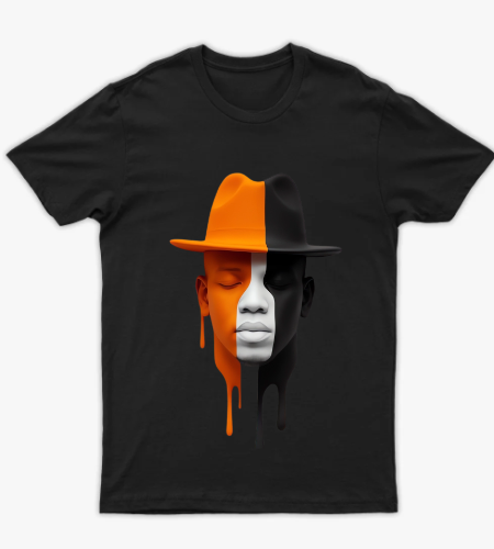 تيشيرت وجهه | تصميم فني فريد لوجه الرجل الغامض - أمامي