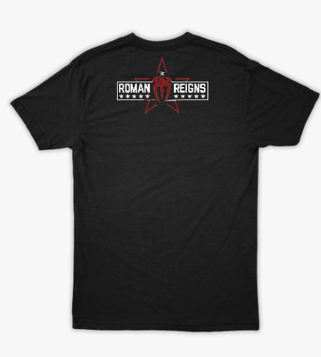 تيشيرت جرافيك رومان رينز الأسود - WrestleMania Main Events T-Shirt - خلفي