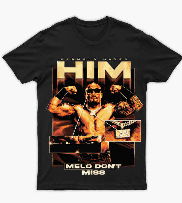 تيشرت "كارميلو هايز - HIM" | تصميم بووتليج (Bootleg) عصري لعشاق WWE - أمامي