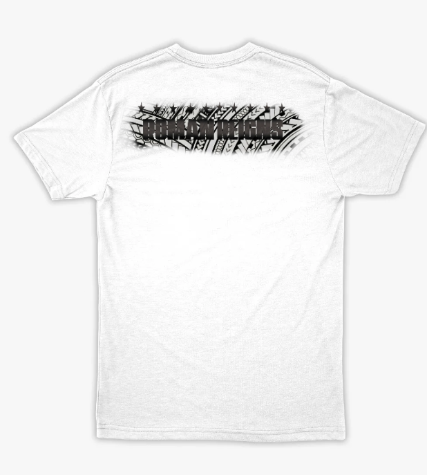 تيشرت "درع القبيلة" - تصميم رومان رينز الأسطوري بستايل ساموا الذهبي - خلفي