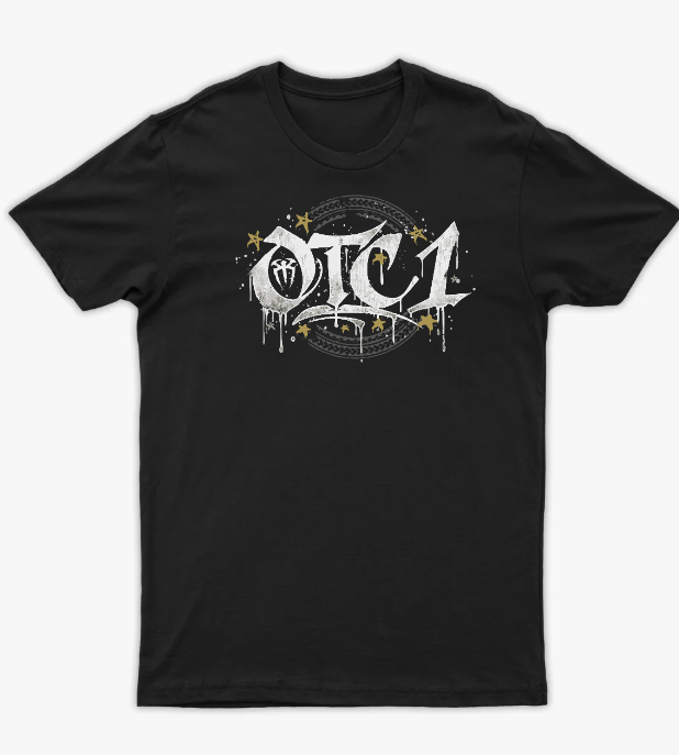 تيشرت "رومان رينز - OTC جرافيتي" | تصميم الزعيم القبلي بستايل Urban عصري - أمامي