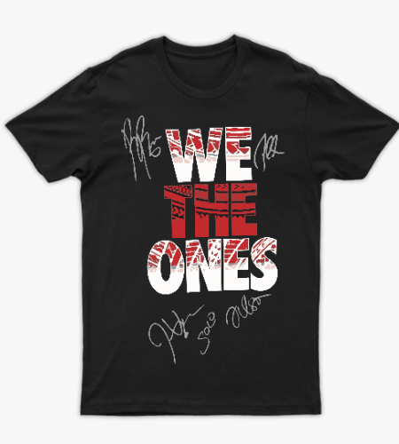 تيشرت "الدم الواحد - We The Ones" | تصميم ذا بلود لاين (Bloodline) بتوقيعات الأساطير - أمامي