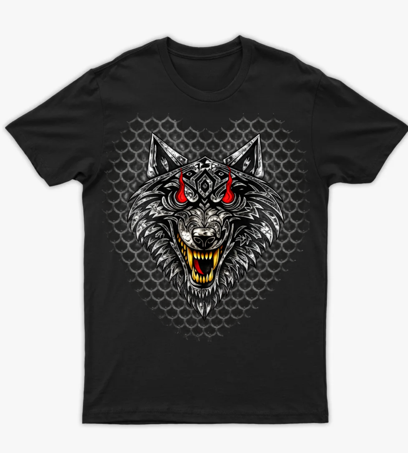 Tribal Wolf Head - أمامي