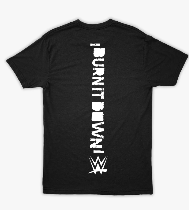 تيشرت سيث رولينز Burn It Down" | تصميم جرافيك عصري لعشاق WWE - خلفي