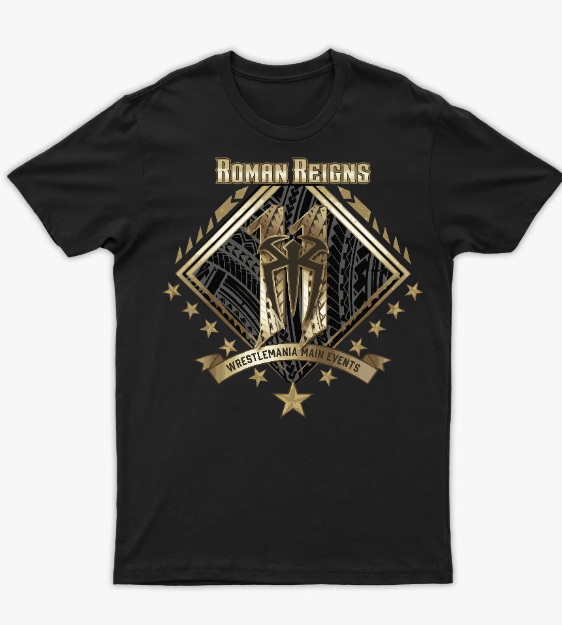 تيشرت رومان رينز  الإصدار الذهبي" | تصميم OTC مزدوج لعشاق الحدث الرئيسي - أمامي