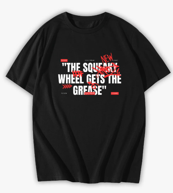 Black t-shirt - أمامي